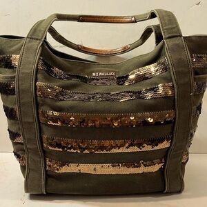 MZ Wallace Olive Sequin Tote
